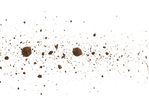 Close-up of Soil and Water Mixture Exploding