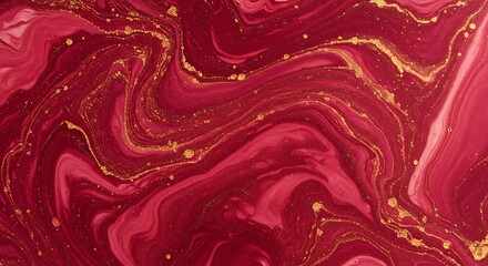 Fototapeta premium Crimson Currents & Gold Dust