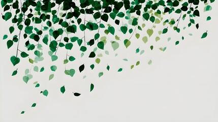 Stream of falling leaves captured in mid-air, each individual leaf showcasing vibrant autumn colors vividly