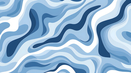 Abstract Seamless Pattern with Chaotic Wavy Lines in Pastel Colors