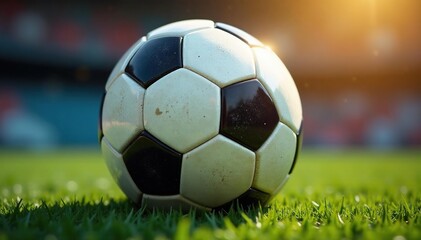 Close-up of a soccer ball with spinning fan blades integrated into its design , game, cool