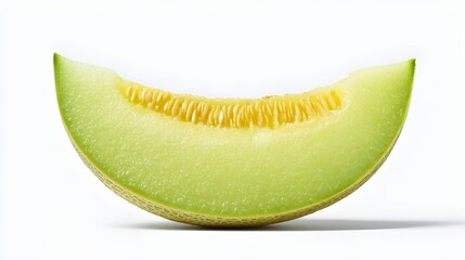 Refreshing wedge of honeydew melon front view highlighting crisp sweetness ideal for summer fruit marketing