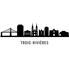 Obraz premium TroisRivires Skyline with Canada Cityscape, and Vector Illustration.