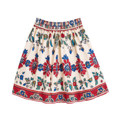 Floral Skirt Isolated on Transparent Background for Design Use