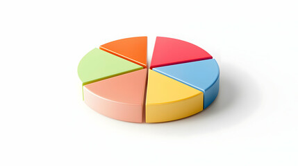 Obraz premium Colorful Pie Chart Graphic Design