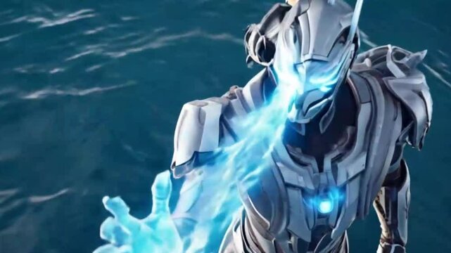 White robo cybord, ai generative