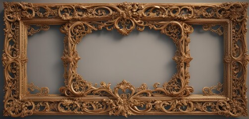Obraz premium Intricate swirl frames, vintage style, ideal for design projects , artwork, embellishment design