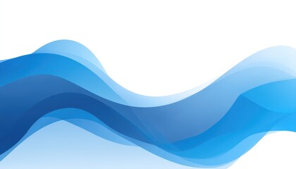 Abstract design featuring flowing blue waves.
