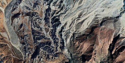 Aerial View of Himalayan Peaks