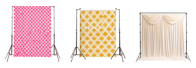 Colorful Backdrops for Photography, Isolated on Transparent Background
