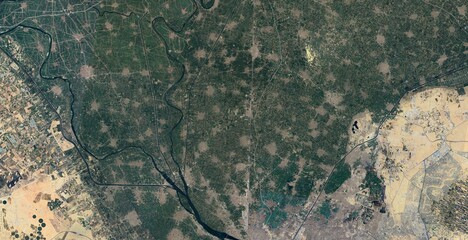 An Aerial View of the Nile River