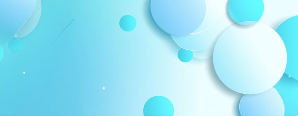Abstract design of overlapping light blue circles