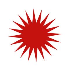 Star burst sticker vector