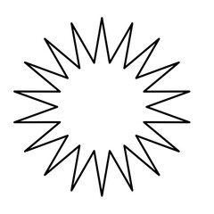 Star burst sticker vector