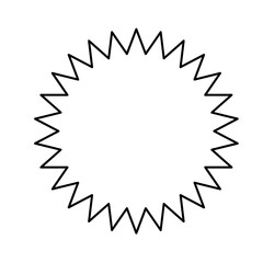 Star burst sticker vector