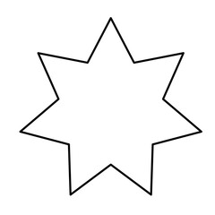 Star burst sticker vector
