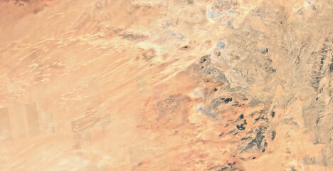 Sand Dunes of the Sahara Desert: Aerial View