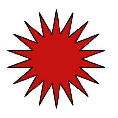 Star burst sticker vector
