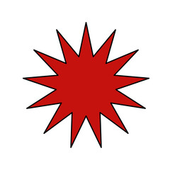 Star burst sticker vector