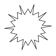 Star burst sticker vector