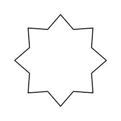 Star burst sticker vector