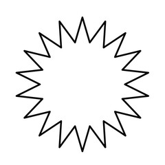 Star burst sticker vector