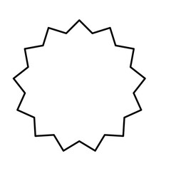 Star burst sticker vector