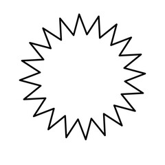 Star burst sticker vector