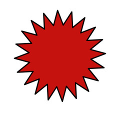 Star burst sticker vector