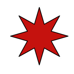 Star burst sticker vector