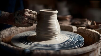 Create Ceramic Artistry with Glazing Techniques Applied to a Pottery Vessel on a Potter’s Wheel