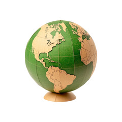 Globe Model on Clear Background for Educational and Travel Themes