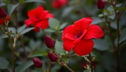 Vibrant Red Flower in Bloom