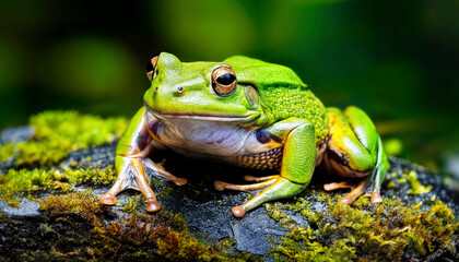 Fototapeta premium rana, verde, anfíbio, animal, naturaleza, árbol, hyla, fauna, aislada, macro, blanco, sapa