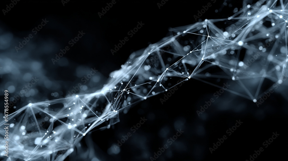 Poster abstract technology network connection background digital data and future communication 3d rendering