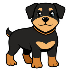 Fototapeta premium Rottweiler dog on white background