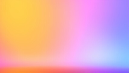 A soft gradient background blending warm yellows, oranges, pinks, and cool blues, creating a serene and dreamy atmosphere.