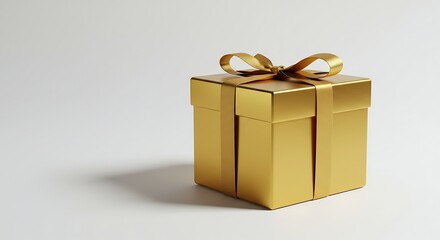 Elegant Gold Gift with Ribbon