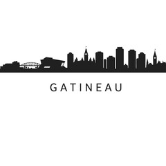Fototapeta premium Gatineau Skyline with Canada Cityscape, and Vector Illustration.