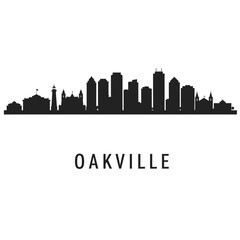 Fototapeta premium Oakville Ontario Skyline with Cityscape Vector.