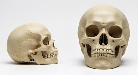 Two Anatomical Skulls: A Comparative Study of Human Cranial Structure