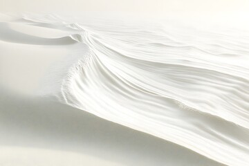 Fototapeta premium The stark white sand dunes undulate in the stark desert light of dawn