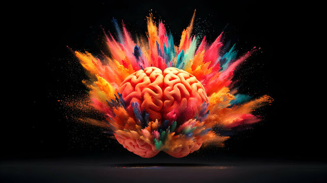 Colorful Explosion Brain Design