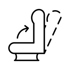 Reclining Train Seat with Back Tilt