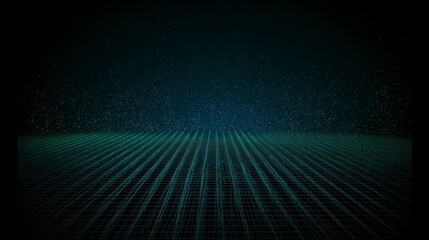 Obraz premium Futuristic Grid Network Abstract Tech Background AI Cybersecurity Digital Landscape