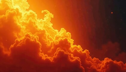 Fototapeta premium Fiery orange and yellow fireball background, abstract swirling flames Perfect for fantasy, energy, heat themes , cosmic, vibrant