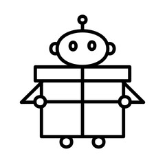 Obraz premium Logistics Delivery with Robotic Transport