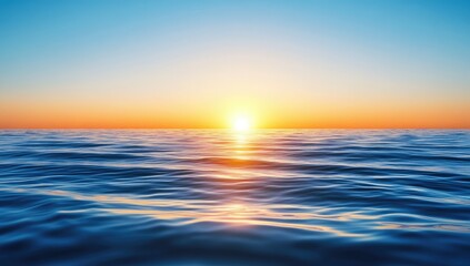 Obraz premium Sunset Ocean Horizon Seascape. (1)
