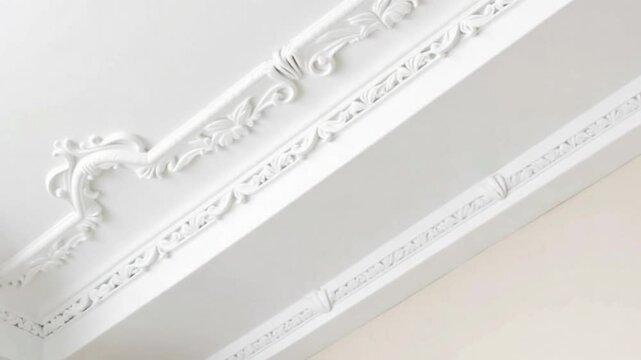 Elegant Crown Molding Ceiling Detail for Luxury Interiors
