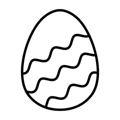 Egg Decorated with Diagonal Waves